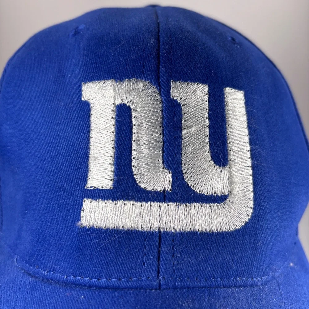 Vintage NY Giants Light-Up Hat Blue Logo7‎ NFL Adjustable Strapback Cap 90's